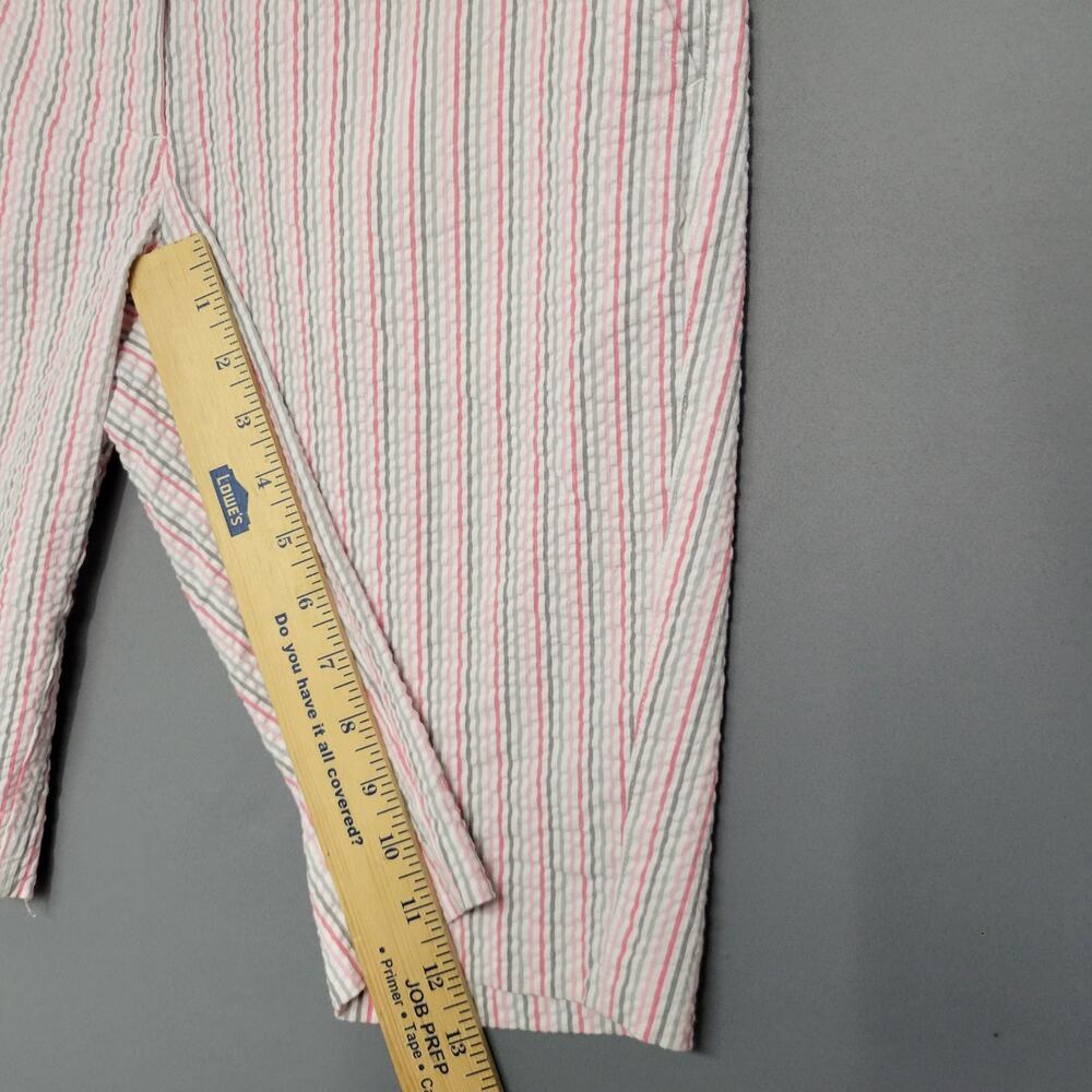 Greg Norman Shorts Womens 6 Seersucker Bermuda Preppy Golf Summer Lightweight - Picture 9 of 12